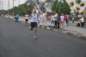 A veteran finishing the Champions Build Up Run - Newzito