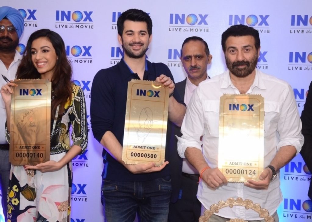 Suuny-Deol-Karan-Deol-and-Sahher-Bambba-at-launch-of-INOX-Jalandhar